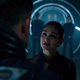 Danica Harlan (Lela Loren) tells Carrera (Torben Liebrecht) what’s what.